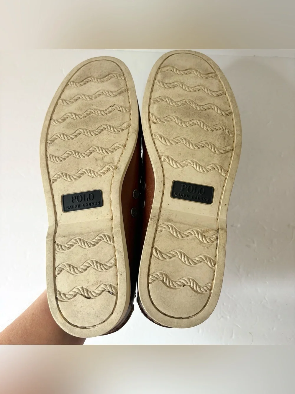 Polo Ralph Lauren Brown Leather Boat Shoes